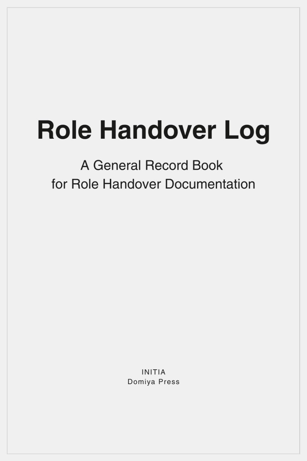 capítulo por capítulo baixar Role Handover Log: A General Record Book for Role Handover Documentation