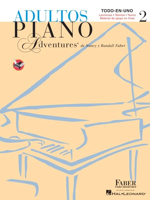 Adultos Piano Adventures Libro 2: Spanish Edition Adult Piano Adventures Book 2 by Randall & Nancy Faber Piano Method Sheet Music with Online Audio & Video Chord Playing Music Theory Note Reading