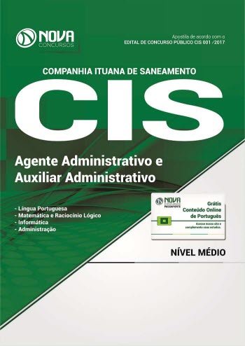 ler totalmente Apostila CIS de Itu-SP 2017 - Agente Administrativo e Auxiliar Administrativo