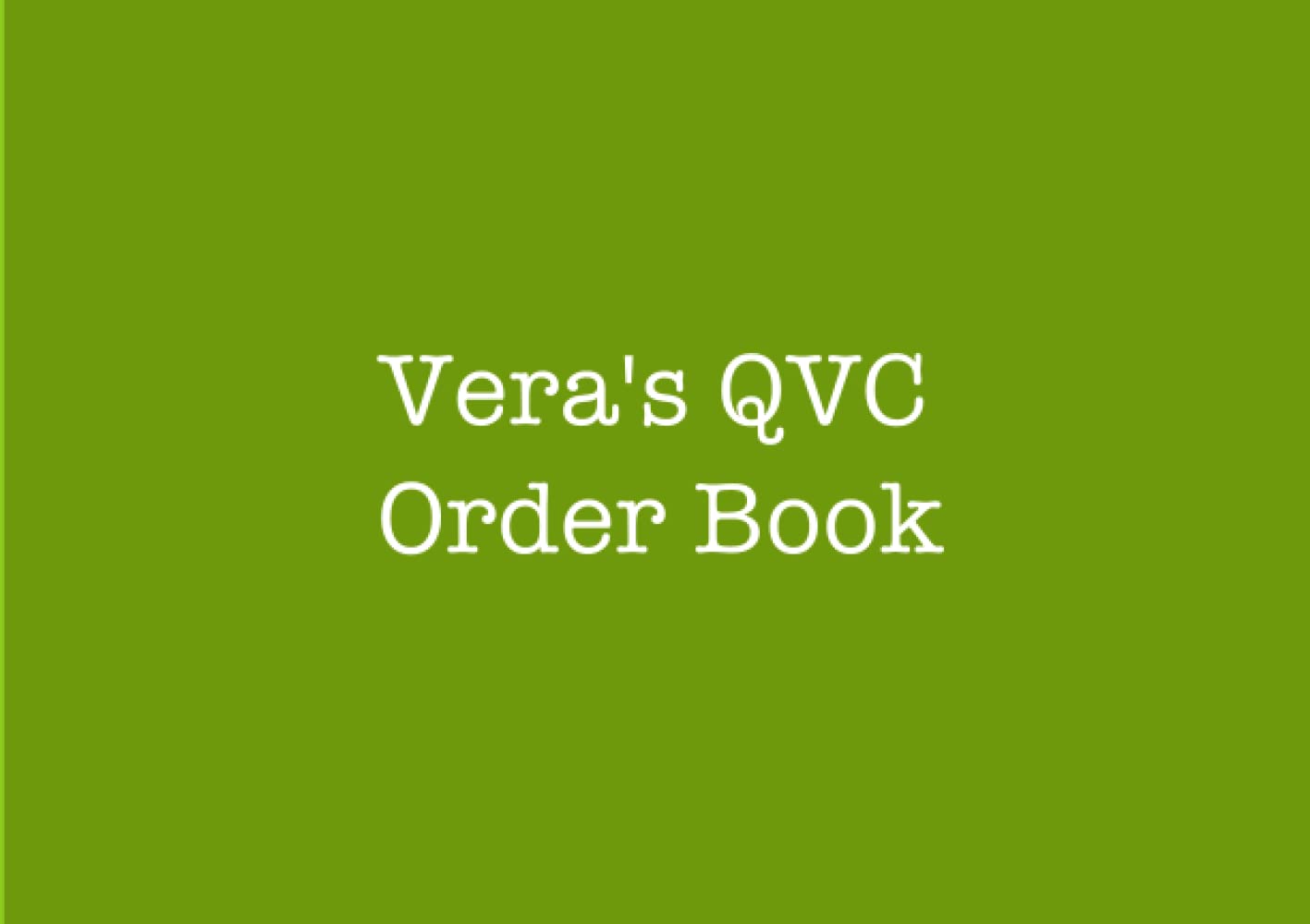 Ver's QVC Order Book baixar livro de graça
