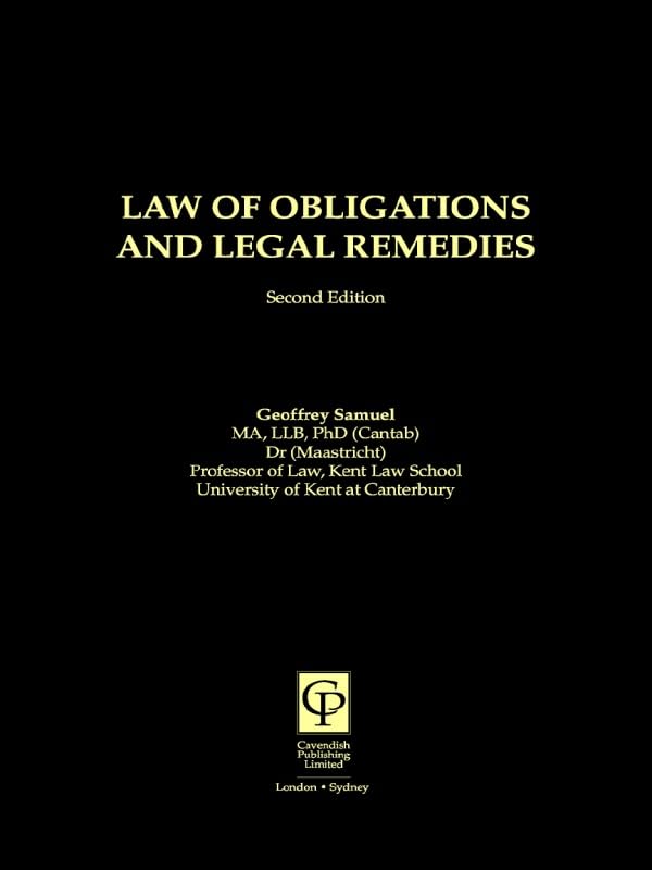 ler totalmente Law of Obligations & Legal Remedies (English Edition)