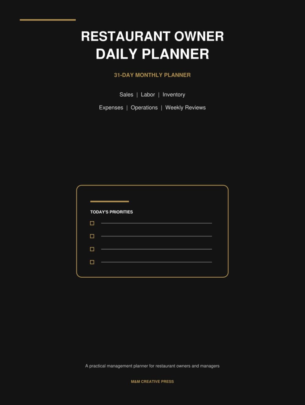 capítulo por capítulo baixar Restaurant Owner Daily Planner: Daily Sales, Labor, Inventory, Expenses & Operations Logbook