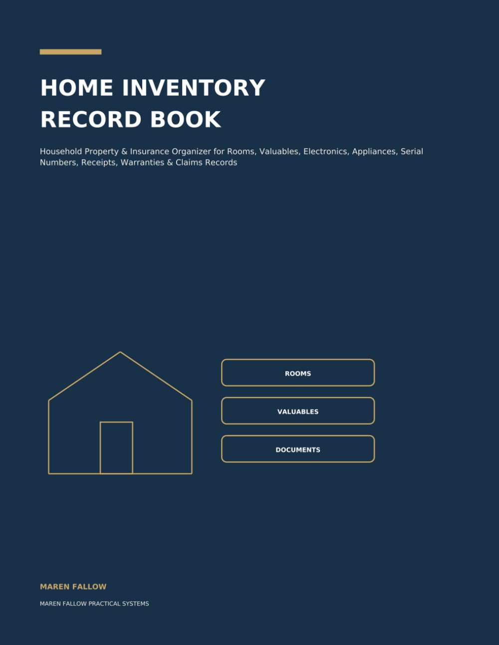 ler totalmente Home Inventory Record Book: Household Property & Insurance Organizer for Rooms, Valuables, Electronics, Appliances, Serial Numbers, Receipts, Warranties & Claims Records