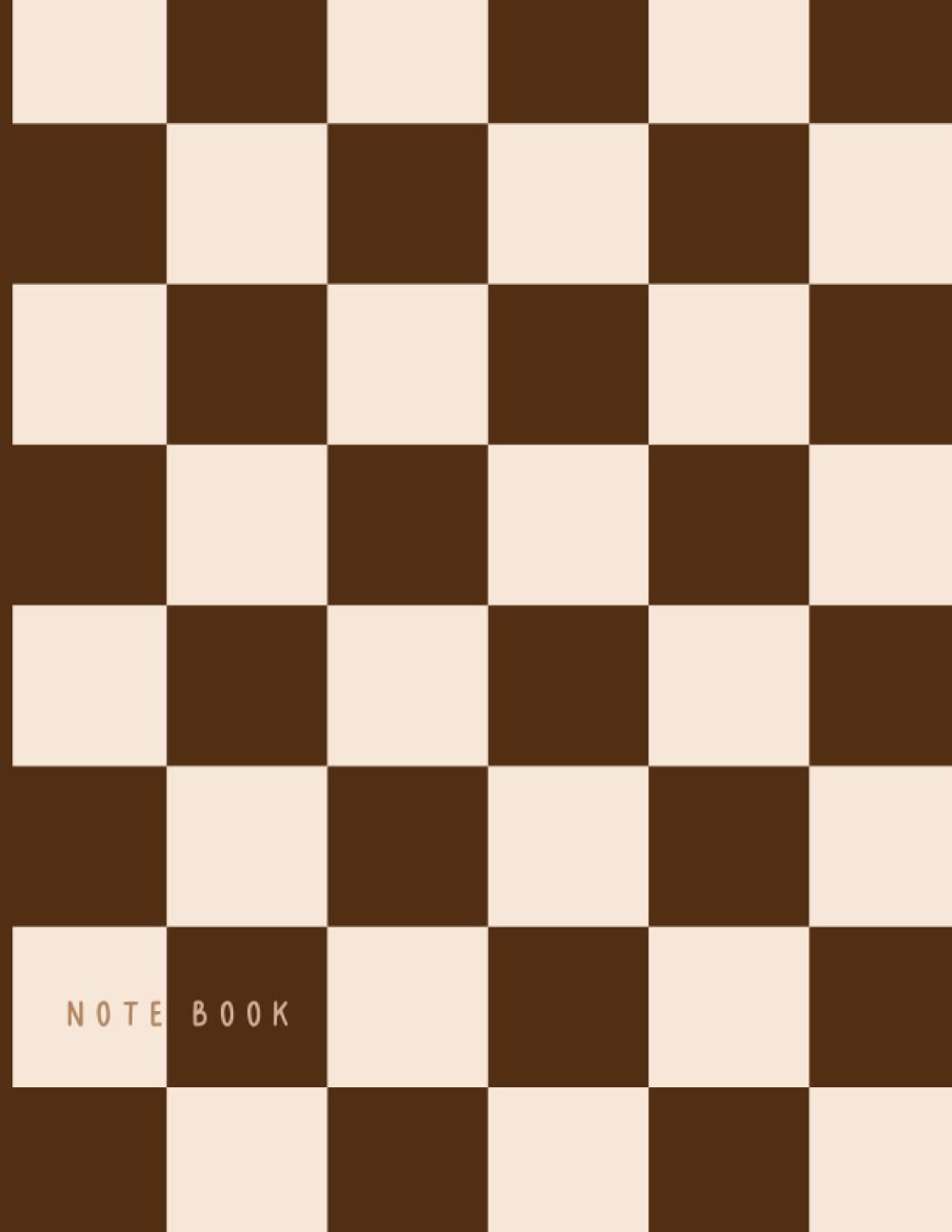 Brown Checkered Notebook: Aesthetic Notebook Checkerboard, Blank Lined Paperback Notebook Journal, Retro Checkered Pattern baixar o livro de graça