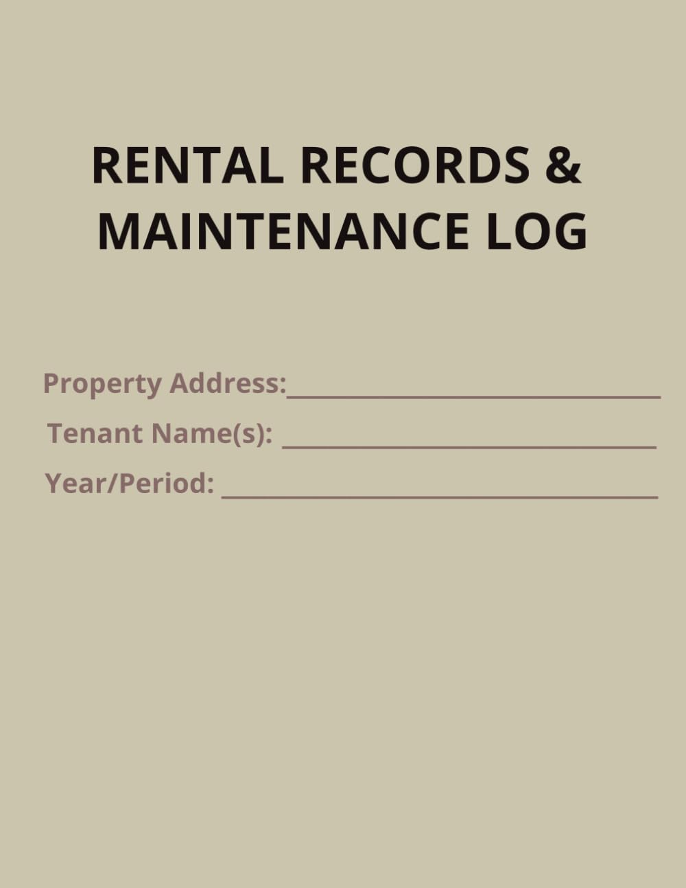 Tenant Rental Ledger: Personal Rent Payment Tracker, Utility Expense Log, and Maintenance Documentation for Renters baixar livro de graça