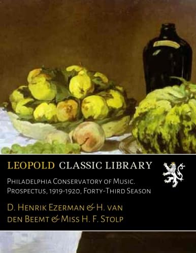 ler totalmente Philadelphia Conservatory of Music. Prospectus, 1919-1920, Forty-Third Season