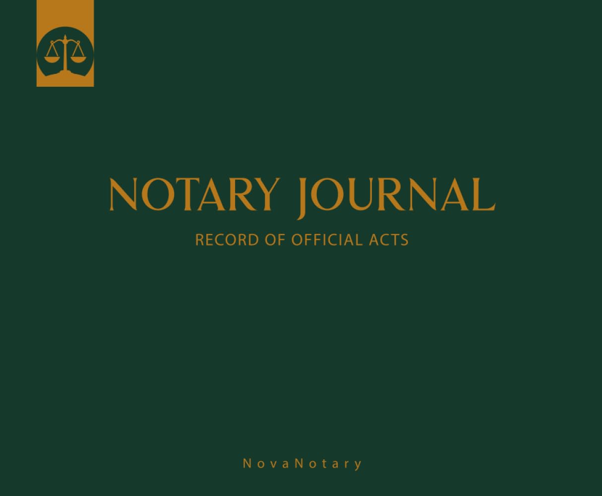 Notary Journal: Notary Public Record Book with 292 Act Entries | 150 Pages | Notary Public Record Book Perfect for Mobile & Loan Signing Notaries (8.5" x7") – Dark Green baixar o livro de graça