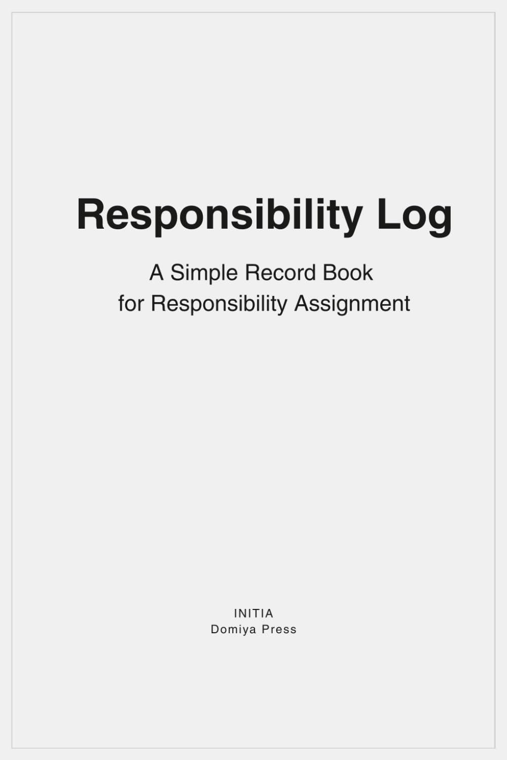 capítulo por capítulo baixar Responsibility Log: A Simple Record Book for Responsibility Assignment