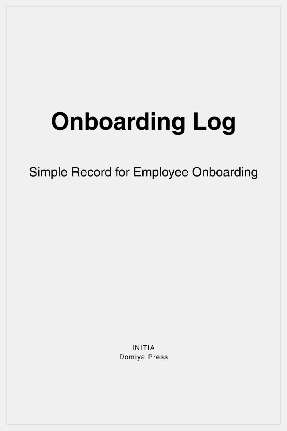 capítulo por capítulo baixar Onboarding Log: Simple Record for Employee Onboarding