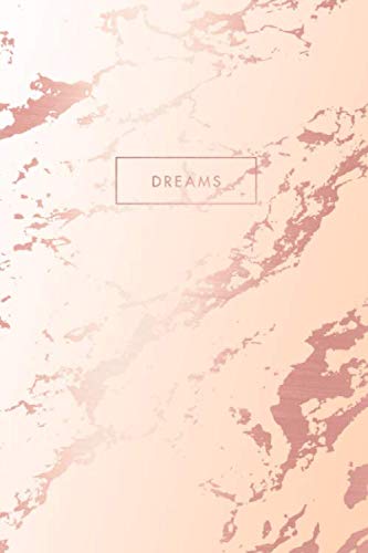 Dreams: Peach Marble and Rose Gold | Inspirational Quote - Journal, Notebook, Diary, Composition Book (6 x 9 inches) - 120 Lines Pages baixar livro de graça
