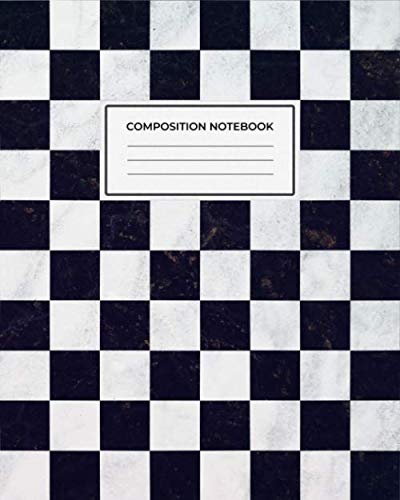 capítulo por capítulo baixar Composition Notebook: College Ruled | 8” x 10” (20.32 x 25.4 cm) | Black & White Marble Checkerboard Pattern