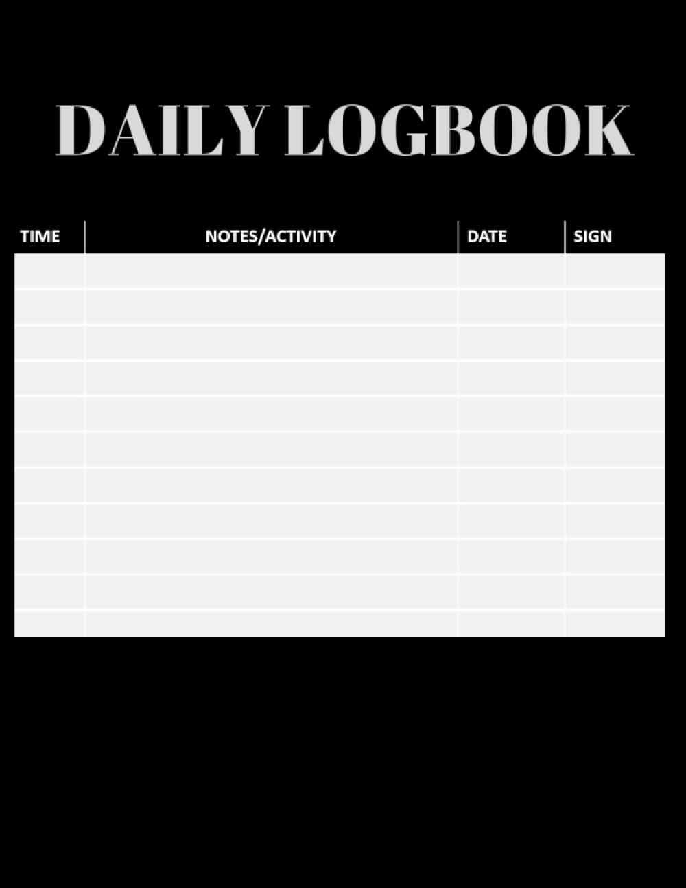 Daily Logbook: Activity Log Book 8.5x11 100 Page baixar livro de graça