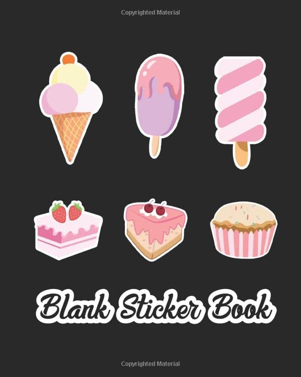 capítulo por capítulo baixar Blank Sticker Book: Cake, Ice-Cream Blank Sticker Book for Kids Stickers Collection Notebook
