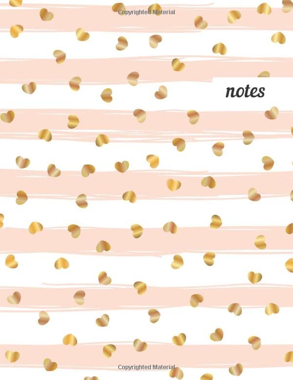 Notes: College Ruled Lined Journal, Cute Golden Pattern Design - Perfect for Office, School, College, Writing & Note Taking - Large 8.5 x 11 inches - 110 Pages baixar livro de graça