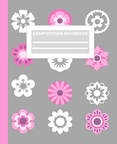 ler totalmente Composition Notebook: Wide Ruled Paper |Blank Lined Workbook For Girls Teens Kids Teachers Students Woman |Pink Flowers | 200 Pages