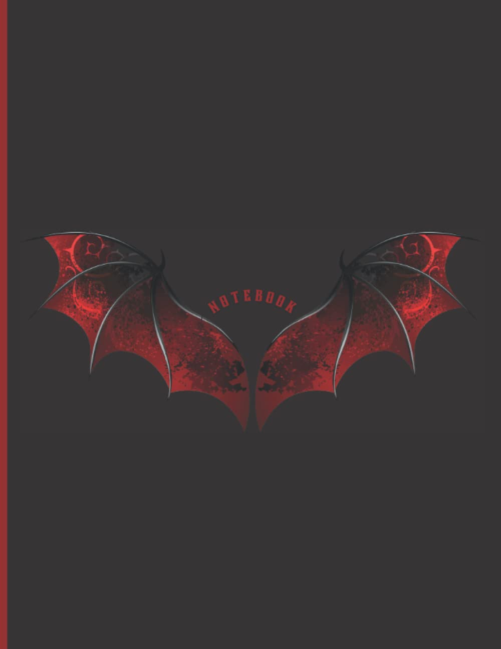 ler totalmente Black and Red Notebook: College Ruled, For Journaling, Writing and Note Taking, Blank Lined Large Paper Notebook, Aesthetic Gothic