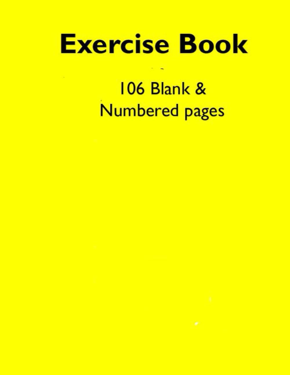 Exercise Book Yellow: 106 Blank and Numbered Pages baixar livro de graça