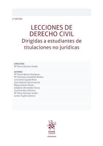 ler totalmente Lecciones de Derecho Civil. Dirigidas a estudiantes de titulaciones no jurídicas 5ª Edición (Manuales de Derecho Civil y Mercantil) (Spanish Edition)