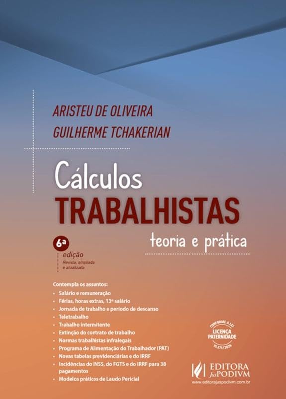 capítulo por capítulo baixar Cálculos Trabalhistas - Teoria e Prática - 6ª Edição (2026)