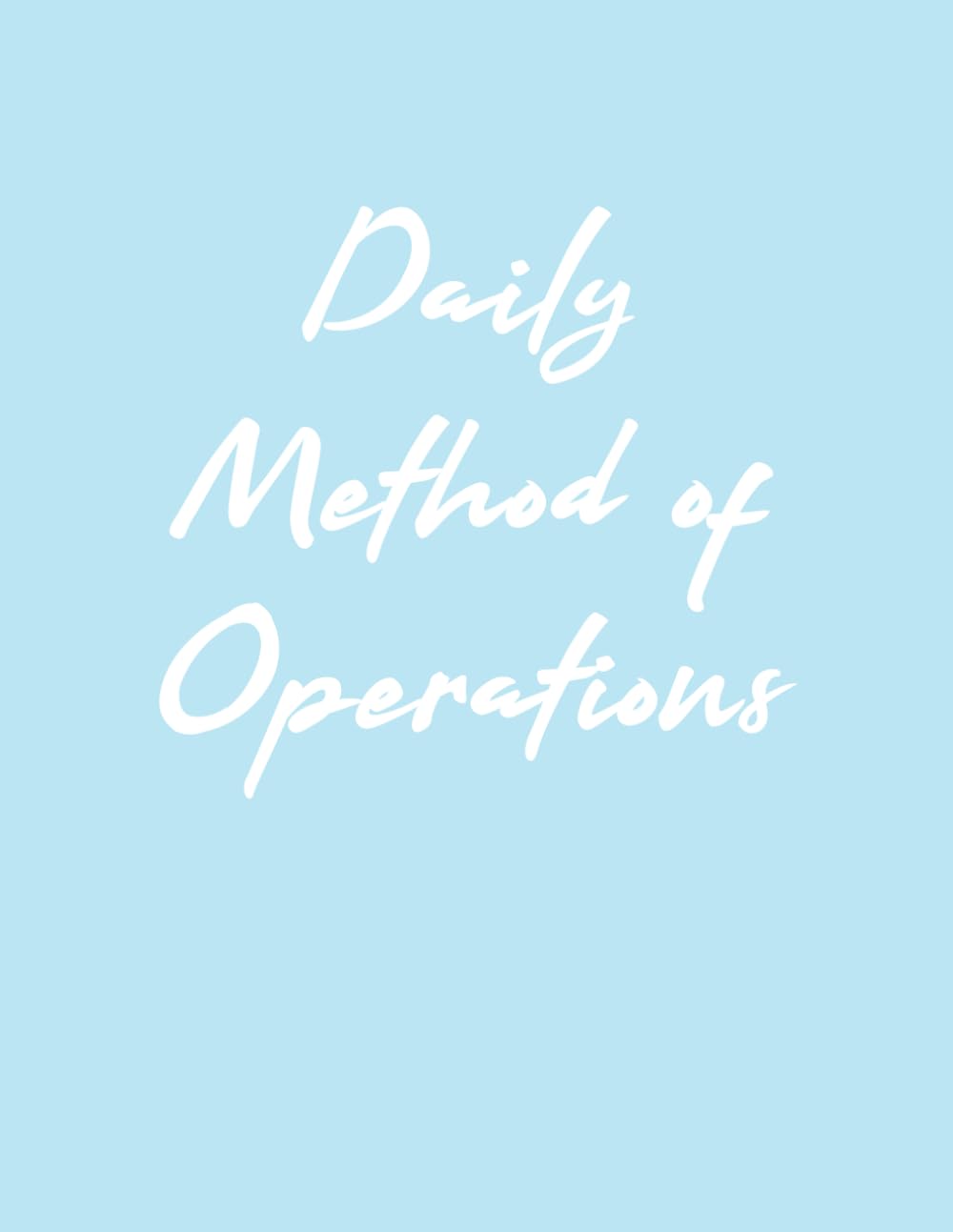 Daily Method of Operations: DMO | Daily action tracker for direct sales—maximize results with social media strategies