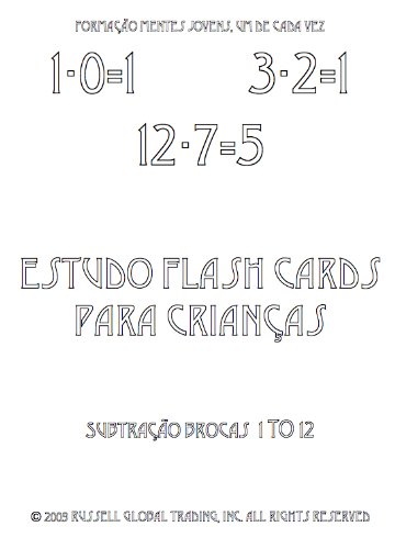 Estudo Flash Cards para Crianças: Subtração Brocas 1 para 12 baixar livro de graça