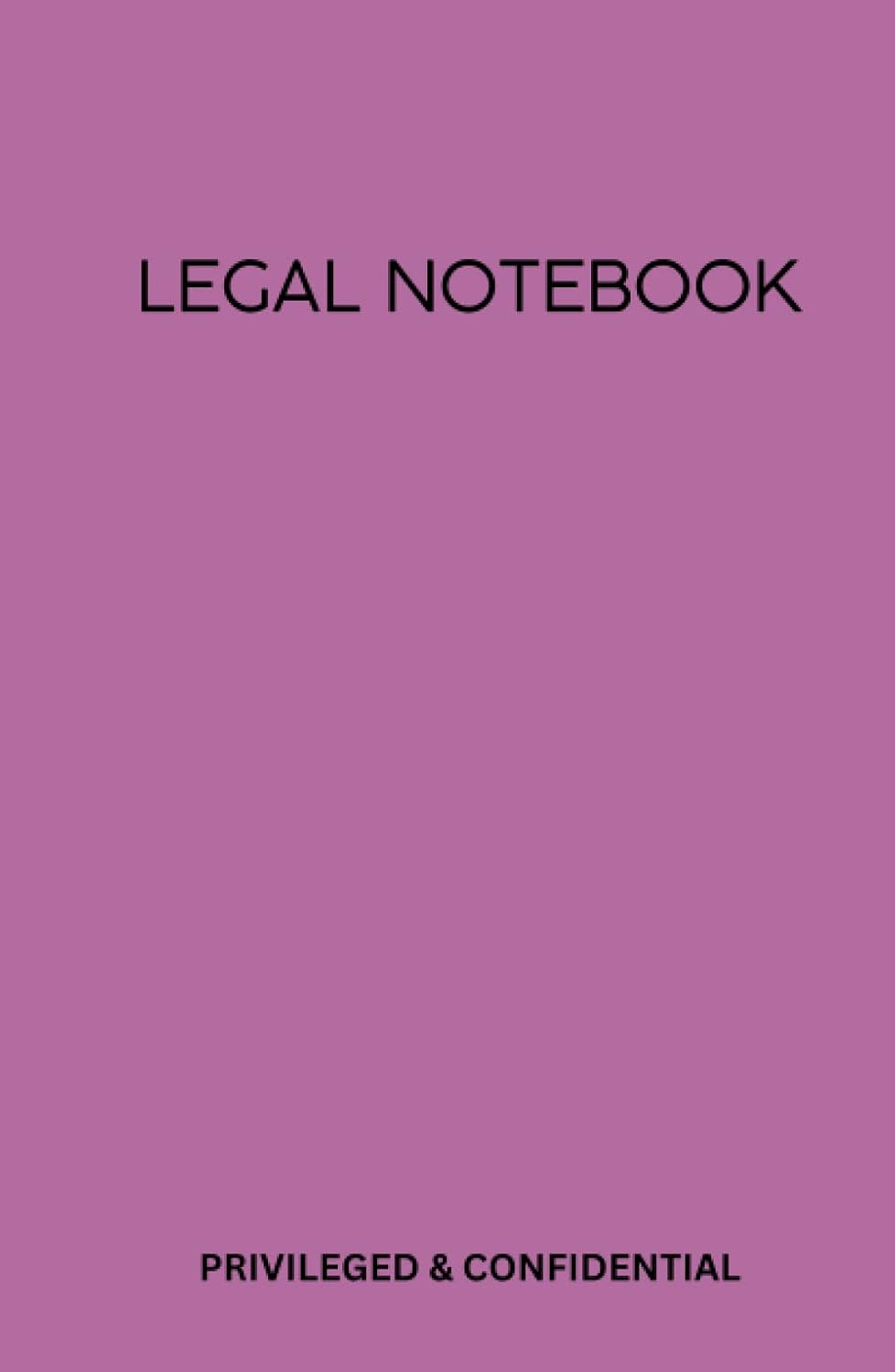 Legal notebook: Privileged & Confidential: 5.5 x 8.5 inch, hardcover, lined, professional notebook, 120 pages - Purple baixar o livro de graça