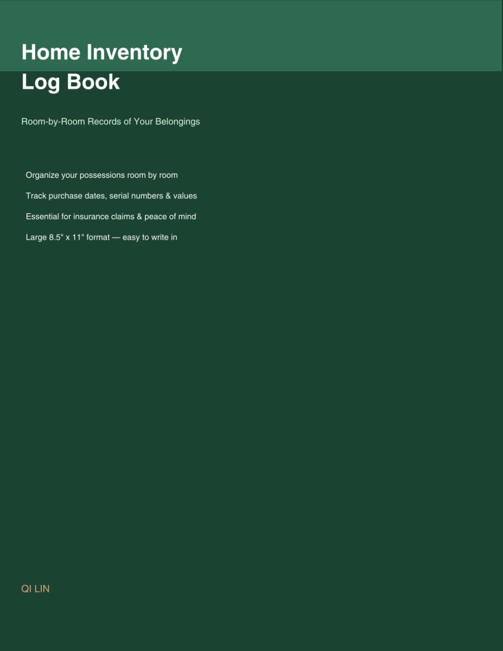 capítulo por capítulo baixar Home Inventory Log Book: Room-by-Room Records of Your Belongings, Purchase Dates, Serial Numbers & Values for Insurance & Organization