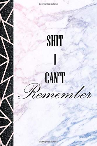 Shit I Can’t Remember: Small Password Book Organizer 6" X 9", White Marble Pocket Size Alphabetical Internet Password Book 108 Pages baixar livro de graça