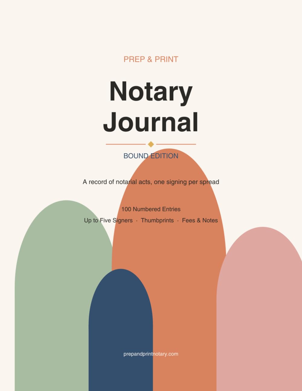 capítulo por capítulo baixar Prep & Print Notary Journal: Bound Record of Notarial Acts, One Signing Per Two-Page Spread, Up to 5 Signers with Thumbprint Boxes — Arches