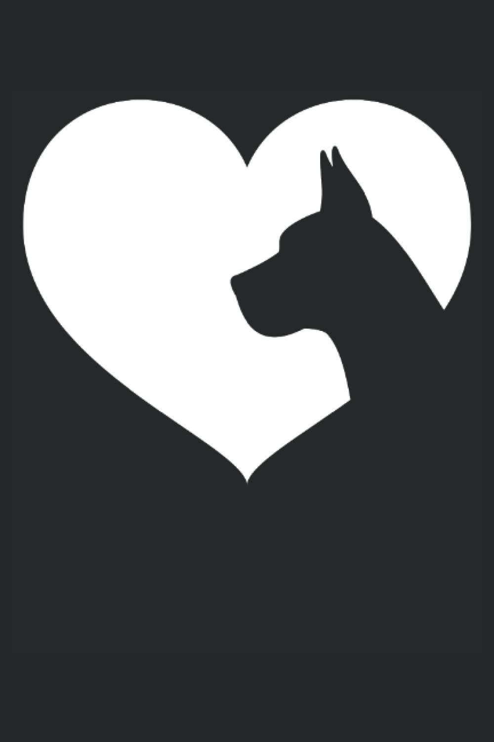 capítulo por capítulo baixar Great Dane Dog Heart Silhouette - Great Dane: A Journal Size (6 x 9 inches) Notebook | Diary | Planner with 120 Square Grid Pages