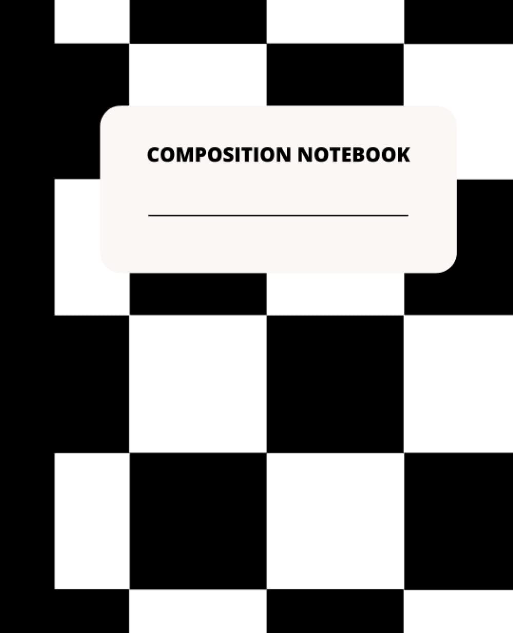 Composition Notebook: Black and White Checkered Design: 7.25 x 9.25| 200 pages| wide ruled| black and white composition note book journal baixar livro de graça