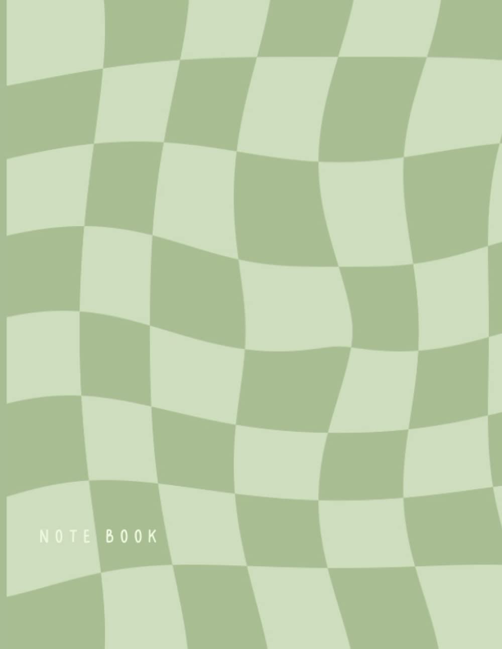 Checkered Notebook: Aesthetic, Checkerboard Pattern, Blank Lined Paperback Notebook Journal, Sage Green Aesthetic, Retro Checkered Notebook baixar livro de graça