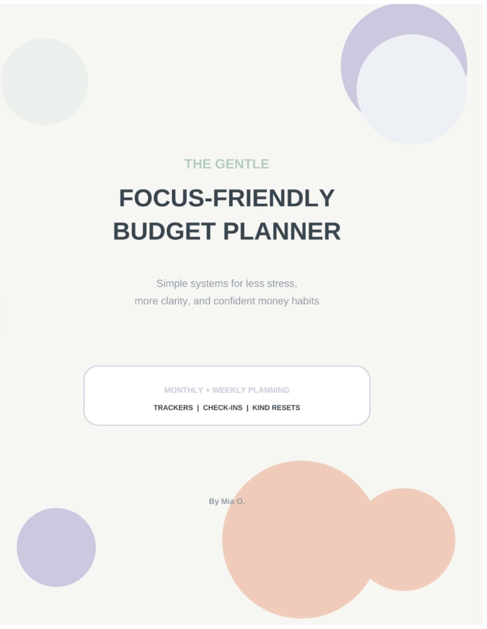 THE GENTLE FOCUS-FRIENDLY BUDGET PLANNER: Simple systems for less stress, more clarity and confident money habits baixar livro de graça