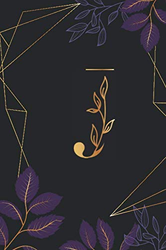 capítulo por capítulo baixar J: Cute Personalized Lined Journal Black Background & Flowers | Initial Monogram Alphabet Letter Ruled Notebook | Diary for Writing & Note Taking for Girls & Women (6 x 9 - 110 lined pages)