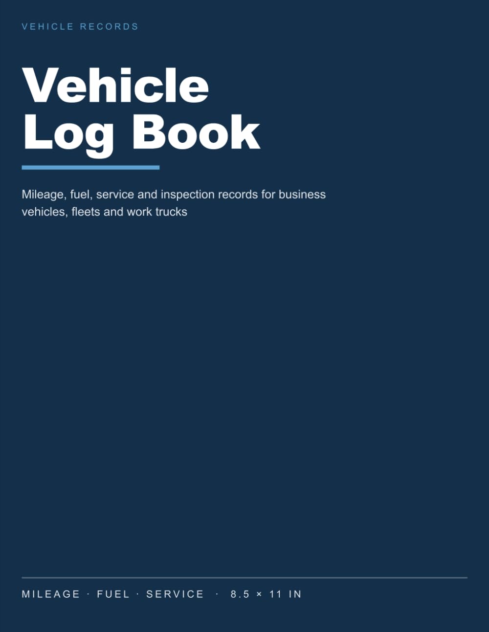 Vehicle Log Book: Mileage, fuel, service and inspection records for business vehicles, fleets and work trucks baixar o livro de graça