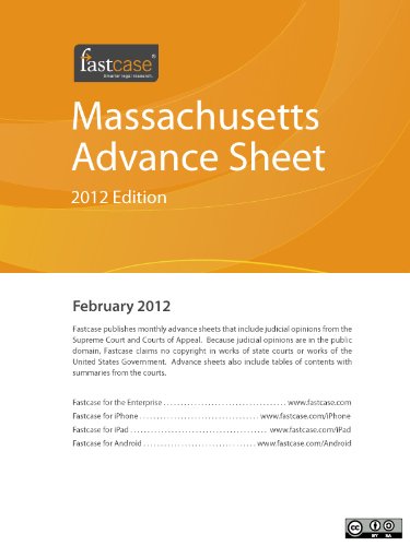 ler totalmente Massachusetts Advance Sheet February 2012 (English Edition)