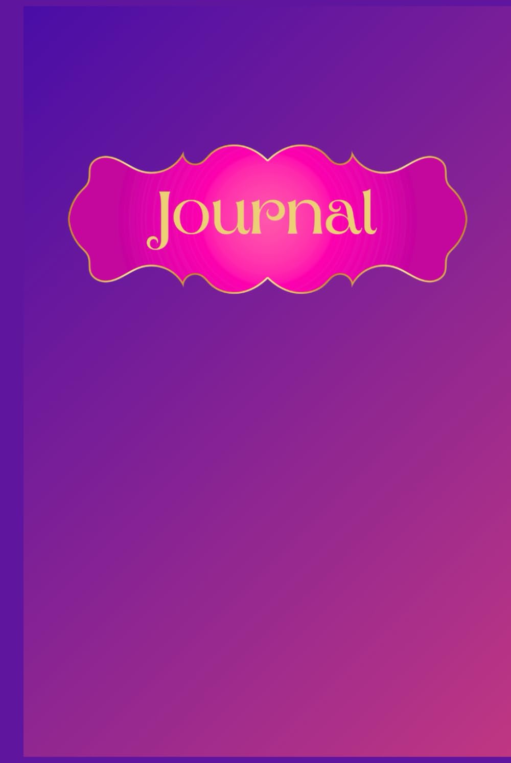 ler totalmente Vibrant Gradient Blank Journal – 6x9 Notebook with 200 Pages | Aesthetic Pink & Purple Journal for Writing, Notes, Ideas, School & Work