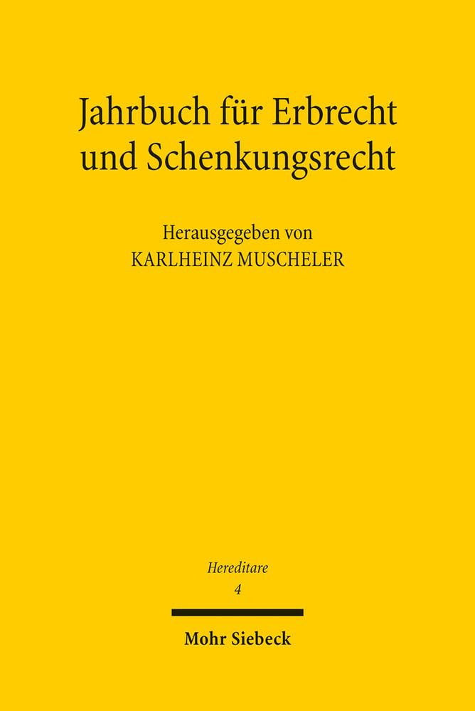 Hereditare - Jahrbuch Fur Erbrecht Und Schenkungsrecht: Band 4 baixar livro de graça