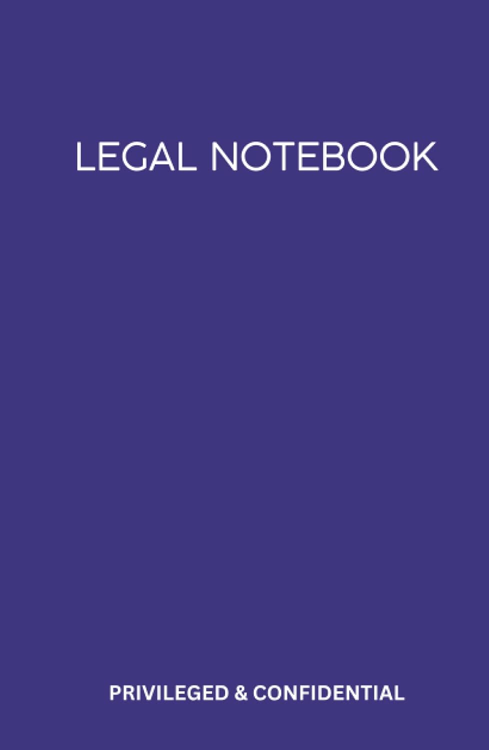 Legal notebook: Privileged & Confidential: 5.5 x 8.5 inch, hardcover, lined, professional notebook, 120 pages - Dark Purple baixar livro de graça