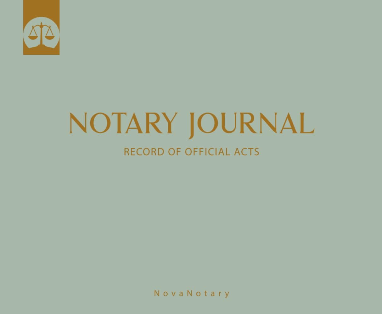 Notary Journal: Notary Public Record Book with 292 Act Entries | 150 Pages | Perfect for Mobile & Loan Signing Notaries (8.5" x7") – Sage Green baixar o livro de graça