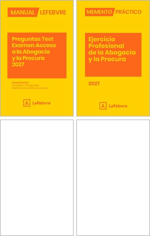 Pack Memento Ejercicio Profesional de la Abogacía 2027 + Manual Preguntas Test Examen Acceso a la Abogacía 2027