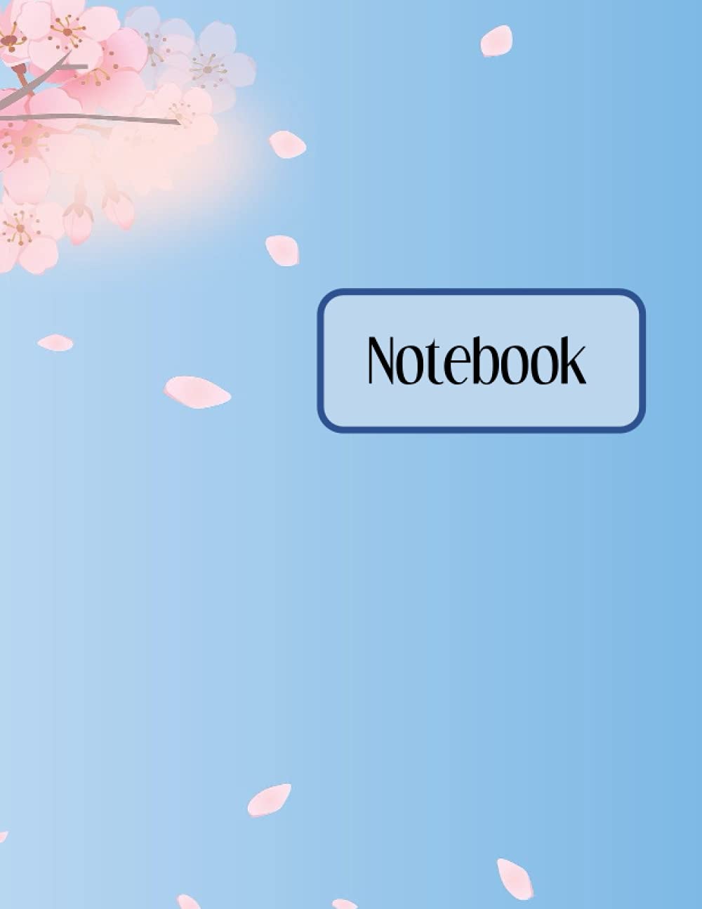 Notebook Sakura Pink on Blue Cover: Notebook:Composition Book (8.5 x 11 Large) Paperback Stylish for home, school and office notes - 109 pages baixar o livro de graça