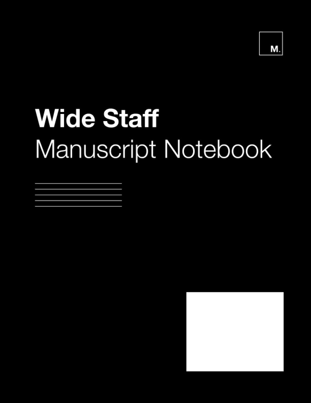 ler totalmente Wide Staff Manuscript Paper Notebook: 8 Staves / 60 Pages / 8.5 x 11 inches (Black Cover)