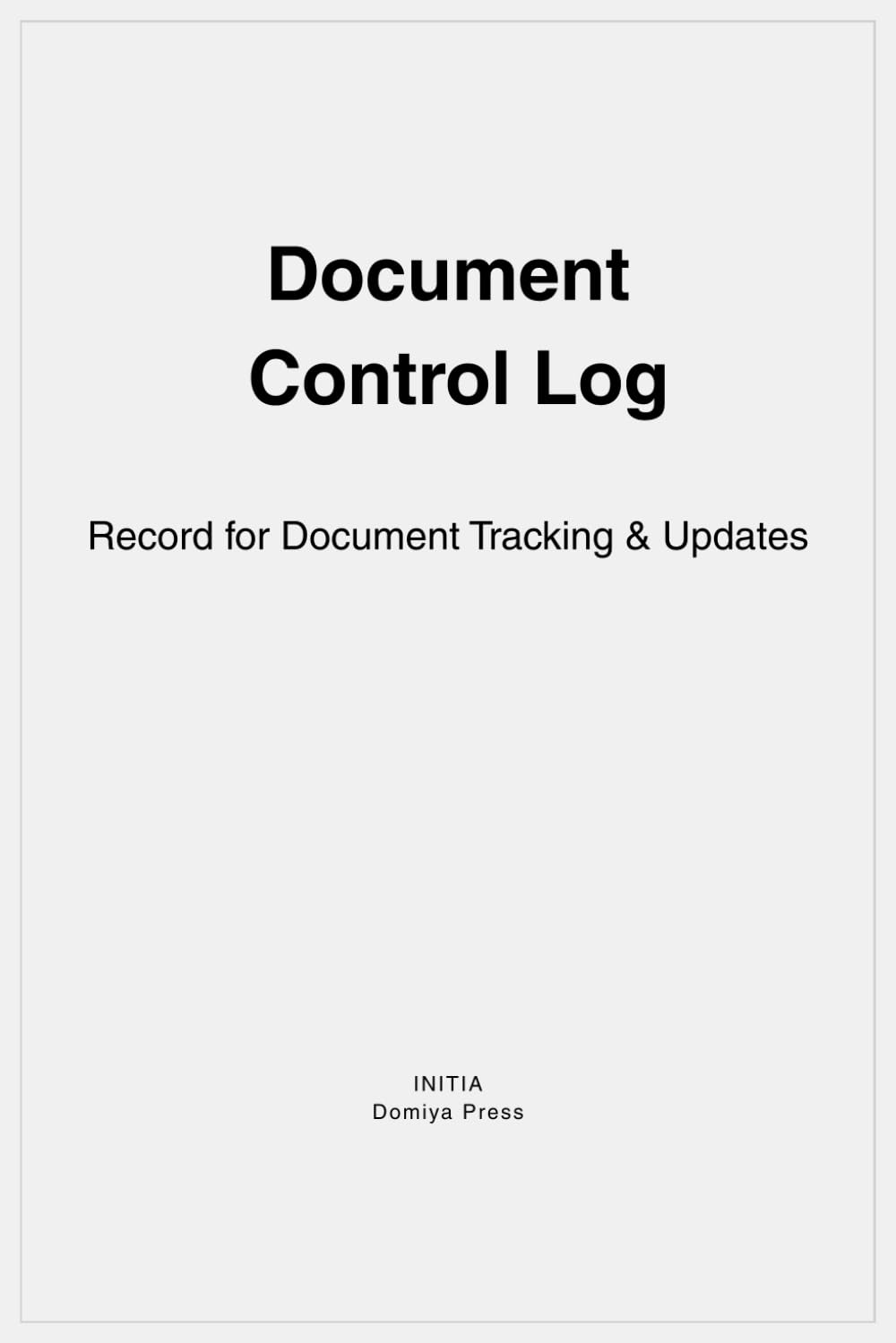 capítulo por capítulo baixar Document Control Log: Record for Document Tracking & Updates