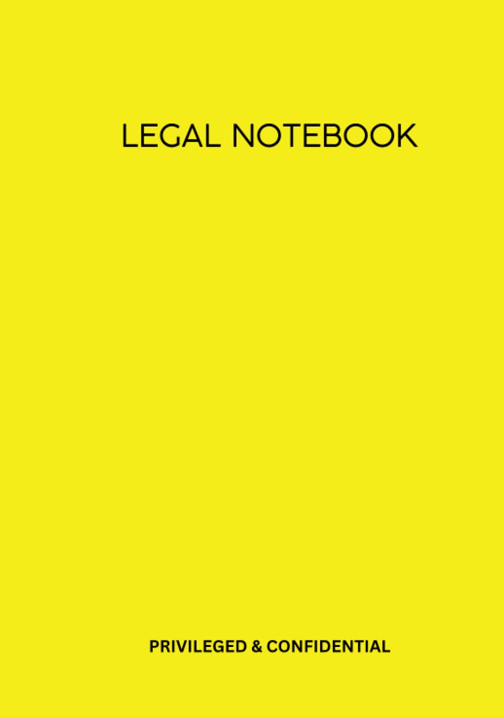 Legal notebook: Privileged & Confidential: 7 x 10 inch, hard cover, lined, professional notebook - Yellow baixar o livro de graça