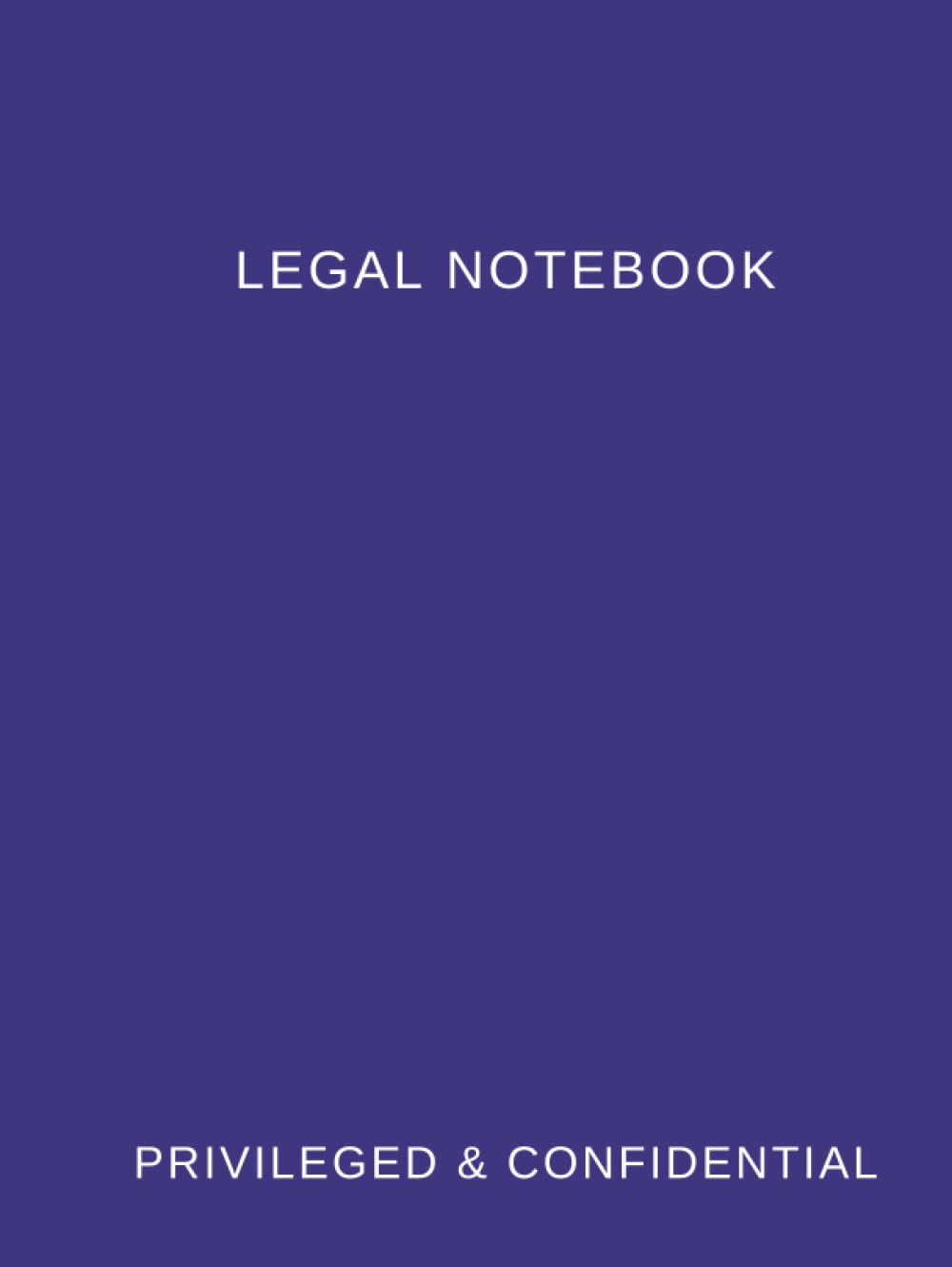Legal notebook: Privileged & Confidential: 8.25 x 11 inch, hard cover, lined, professional notebook - Dark Purple baixar o livro de graça