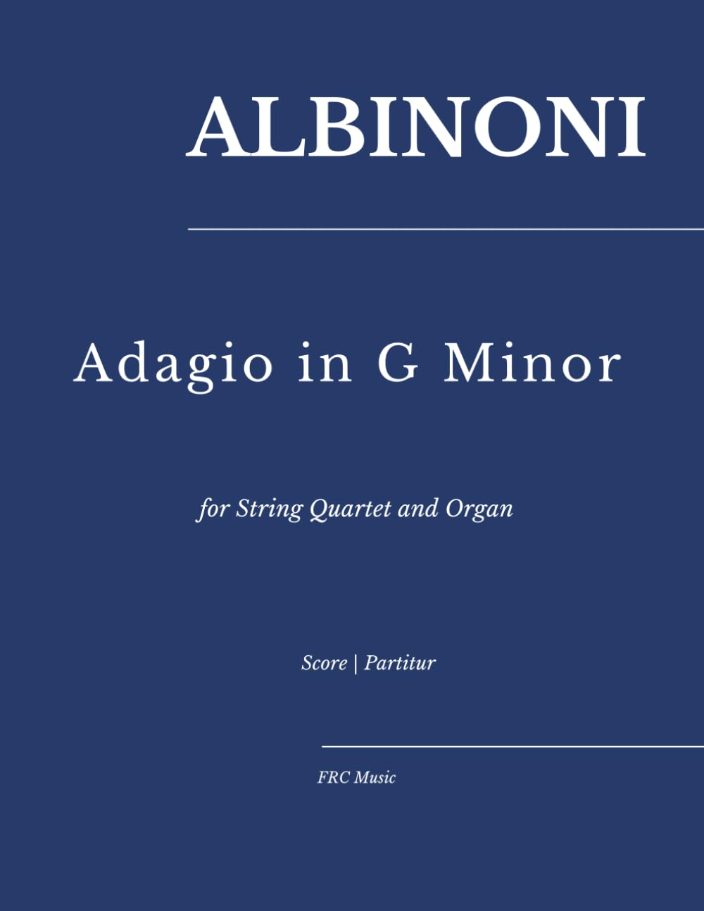capítulo por capítulo baixar Albinoni — Adagio in G Minor: for String Quartet and Organ
