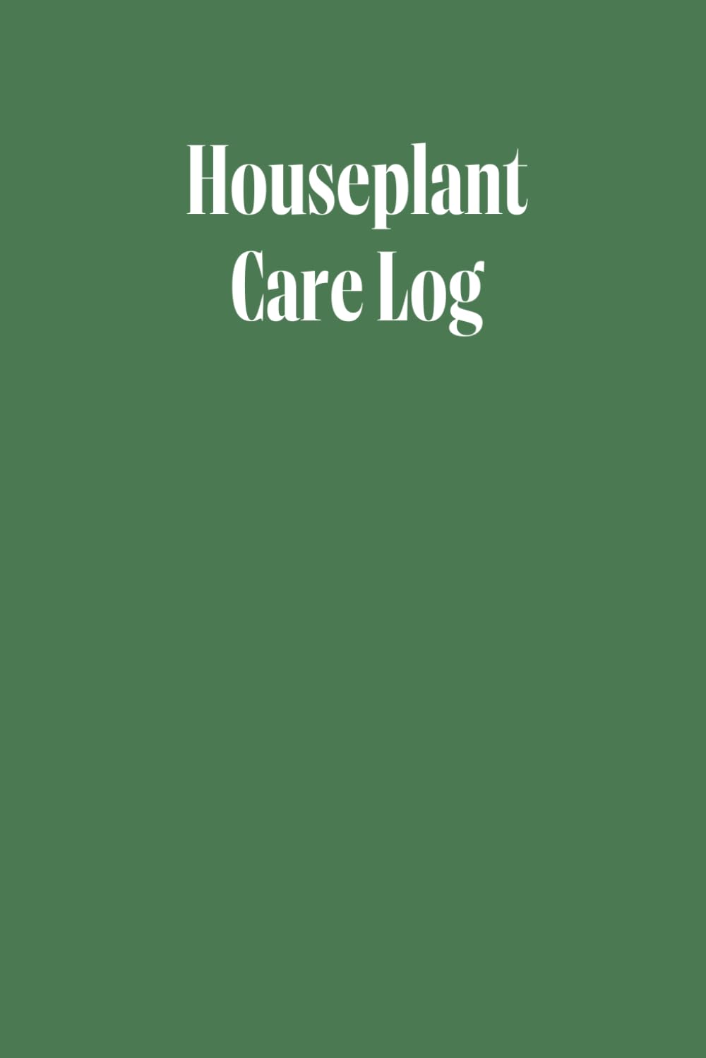 Houseplant care log baixar o livro de graça