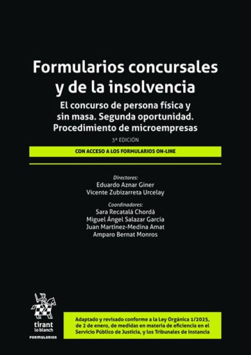 ler totalmente Formularios concursales y de la insolvencia. El concurso de persona física y sin masa. Segunda oportunidad 3ª Edición: 1