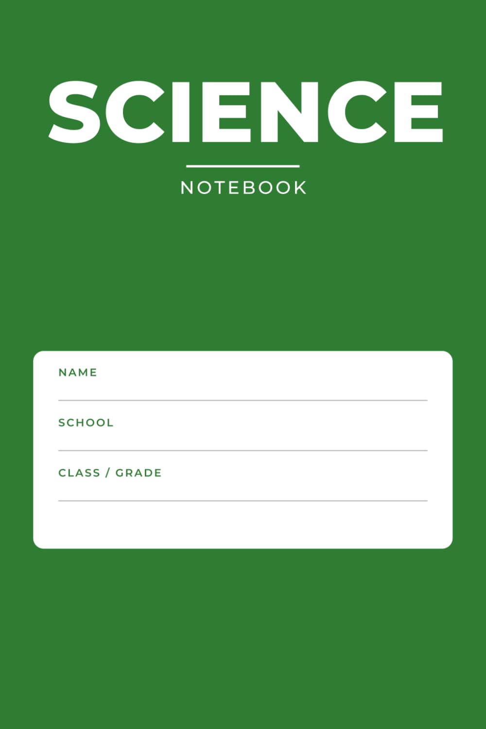 ler totalmente Science School Notebook: College Ruled, School notebook, For Students